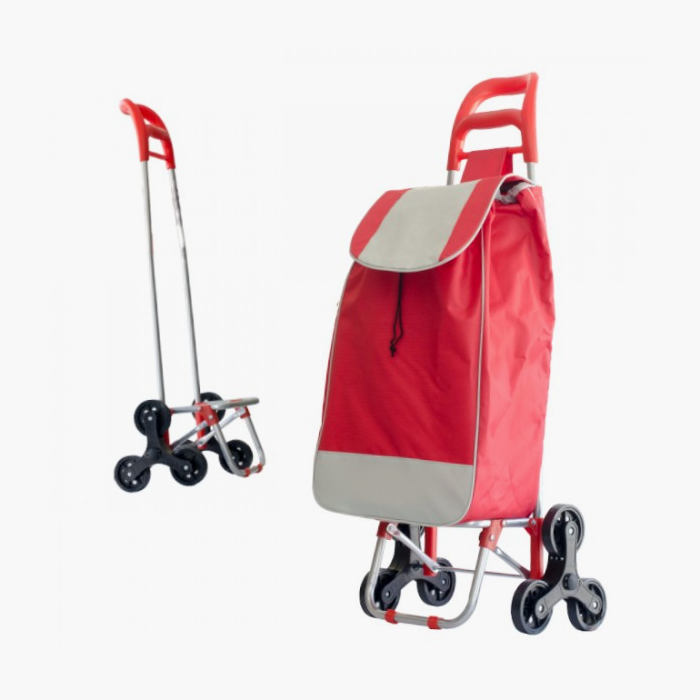 Carrito de compras 6 llantas 42x32x95cm D-77